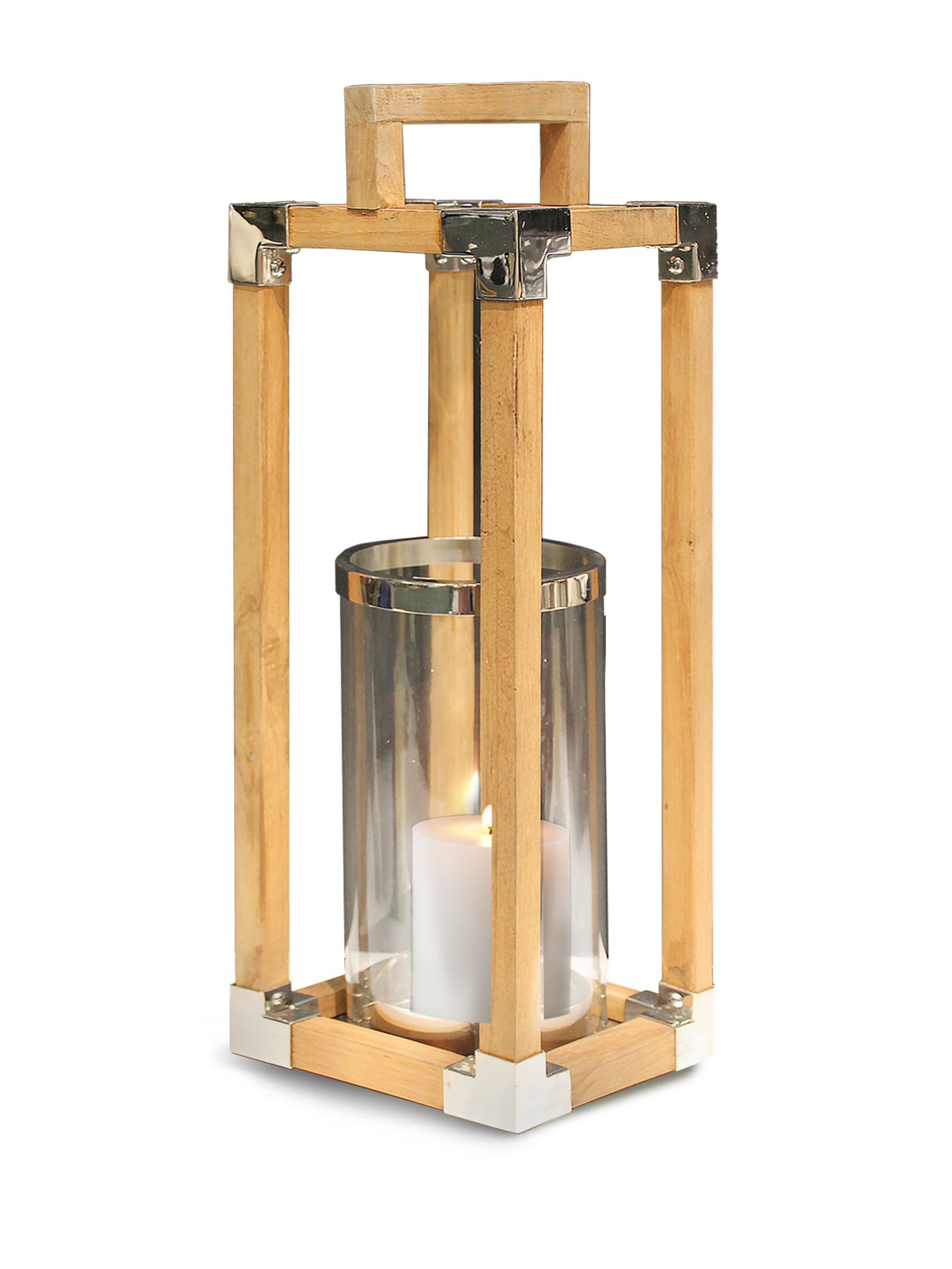 Southampton Teak Wood Lantern (28″) - Anywhere Fireplace
